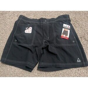 Gerry Hybrid Swim Short Womens Large Black Quick Dry UPF 30 Board Shorts NWT